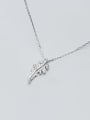 thumb 925 Sterling Silver Cubic Zirconia Dainty Leaf Pendant Necklace 2