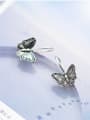 thumb 925 Sterling Silver Butterfly Vintage Hook Earring 1