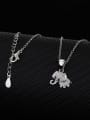 thumb 925 Sterling Silver Cubic Zirconia Icon Dainty Necklace 2