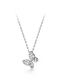 thumb 925 Sterling Silver Rhinestone Butterfly Cute Pendant  Necklace 0