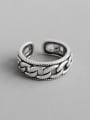 thumb 925 Sterling Silver Antique twist chain Free Size Rings 0
