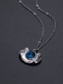 thumb 925 Sterling Silver Natural Stone Locket Vintage Necklace 0