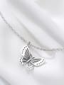 thumb 925 Sterling Silver Butterfly Vintage  Pendant  Necklace 2