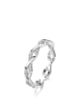 thumb 925 Sterling Silver Cubic Zirconia Geometric Minimalist Stackable Ring 0