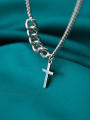 thumb 925 Sterling Silver Cross Vintage Hollow Chain Necklace 3