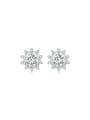 thumb 925 Sterling Silver Moissanite Round Trend Stud Earring 0