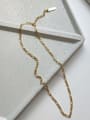 thumb 925 Sterling Silver Geometric Minimalist Hollow Chain Necklace 0