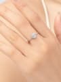 thumb 925 Sterling Silver Cubic Zirconia Heart Dainty Band Ring 2