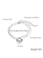 thumb Stainless steel Freshwater Pearl Heart Minimalist Link Bracelet 3