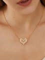 thumb 925 Sterling Silver Imitation Pearl Heart Minimalist Necklace 1