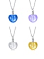 thumb Stainless steel Glass Stone Friut Minimalist Necklace 1