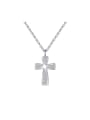 thumb 925 Sterling Silver Cubic Zirconia Cross Dainty Regligious Necklace 2