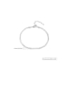 thumb 925 Sterling Silver Snake Bone Chain Minimalist Link Bracelet 2