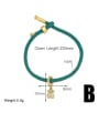 thumb Brass Cubic Zirconia Heart Bear Minimalist Link Bracelet 2