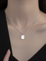 thumb 925 Sterling Silver Asymmetrical Geometric Vintage Necklace 1