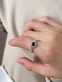 thumb 925 Sterling Silver Cubic Zirconia Irregular Vintage Band Ring 2