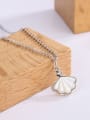 thumb 925 Sterling Silver Shell Leaf Minimalist Necklace 2