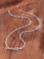 thumb 925 Sterling Silver  Minimalist Hollow Geometric  Chain Necklace 1