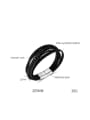 thumb Stainless steel Artificial Leather Weave Hip Hop Set Bangle 2