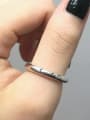 thumb 925 Sterling Silver Letter Minimalist  free size Ring 2