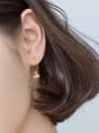 thumb 925 Sterling Silver Minimalist Round  Imitation Pearl   Hook Earring 1