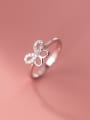 thumb 925 Sterling Silver Cubic Zirconia Butterfly Cute Band Ring 0