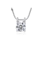 thumb 925 Sterling Silver  Fashion Simple Micro Inlay 3A Zircon Necklace 0