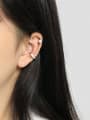 thumb 925 Sterling Silver Simple irregular wide face without pierced ear clip 2