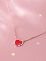 thumb 925 sterling silver Simple fashion heart pendant necklace 3
