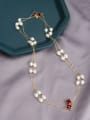 thumb Brass Freshwater Pearl Geometric Vintage Multi Strand Necklace 1