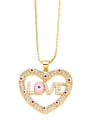thumb Brass Cubic Zirconia Heart Trend Necklace 2