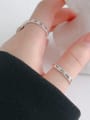 thumb 925 Sterling Silver Letter Vintage Free Size Band Ring 3