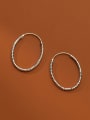 thumb 925 Sterling Silver Geometric Vintage Hoop Earring 0
