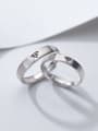 thumb 925 Sterling Silver Irregular Minimalist WIFI Couple Ring 1
