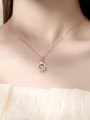 thumb 925 Sterling Silver Moissanite Crown Dainty Necklace 1