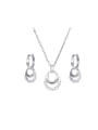 thumb Alloy Cubic Zirconia Dainty Water Drop Earring and Necklace Set 0