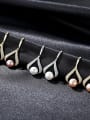 thumb 925 Sterling Silver Freshwater Pearl White Geometric Trend Drop Earring 2