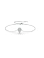 thumb 925 Sterling Silver Cubic Zirconia Water Drop Dainty Link Bracelet 0