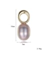 thumb 925 Sterling Silver Freshwater Pearl Hollow Round  Minimalist Drop Earring 4