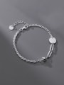 thumb 925 Sterling Silver Geometric  Chain Minimalist Link Bracelet 0