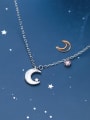 thumb 925 sterling silver shell  Simple Moon pendant necklace 2
