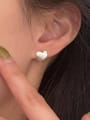 thumb 925 Sterling Silver Heart Minimalist Huggie Earring 2