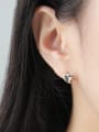 thumb 925 Sterling Silver Smooth Heart Minimalist Huggie Earring 2