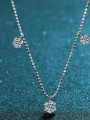 thumb Sterling Silver 0.32 CT Moissanite Round Dainty Necklace 2