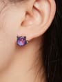 thumb 925 Sterling Silver Cubic Zirconia Icon Cute Stud Earring 1