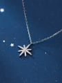 thumb 925 Sterling Silver Rhinestone  Star Dainty Necklace 1