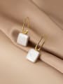 thumb 925 Sterling Silver Acrylic Square Minimalist Hook Earring 0