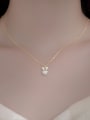 thumb 925 Sterling Silver Cats Eye Rabbit Minimalist Necklace 1