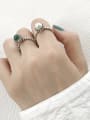 thumb 925 Sterling Silver Round Vintage Free Size  Band Ring 1