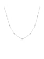 thumb 925 Sterling Silver With  White Gold Plated Minimalist  Clavicle Necklaces 0